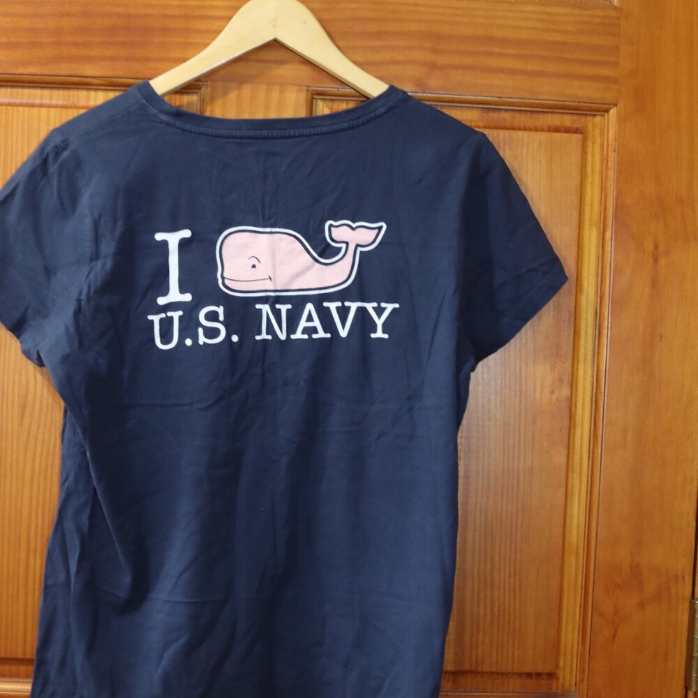 Vineyard Vines US Navy Blue T-Shirt Cotton LG